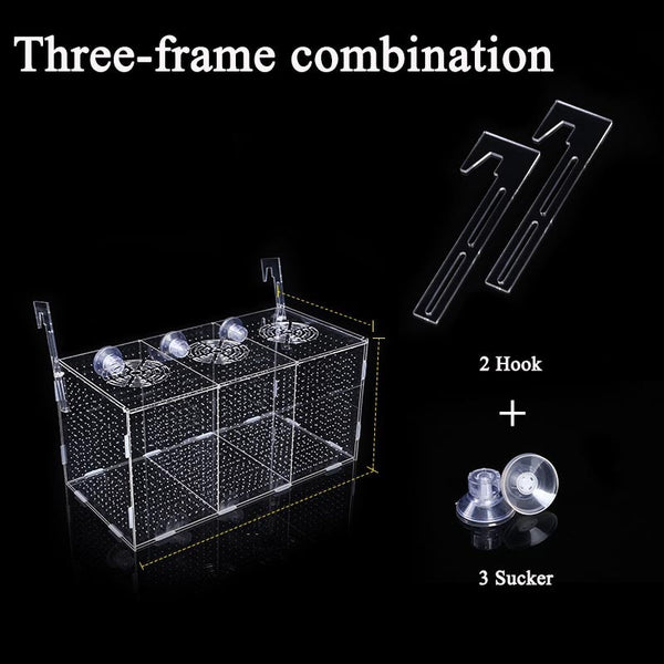 Fish Tank Aquarium Box Small Fish Isolation Net Tropical Fish Breeding Box Production Box Acrylic Aquarium Supplies 30X20X20CM