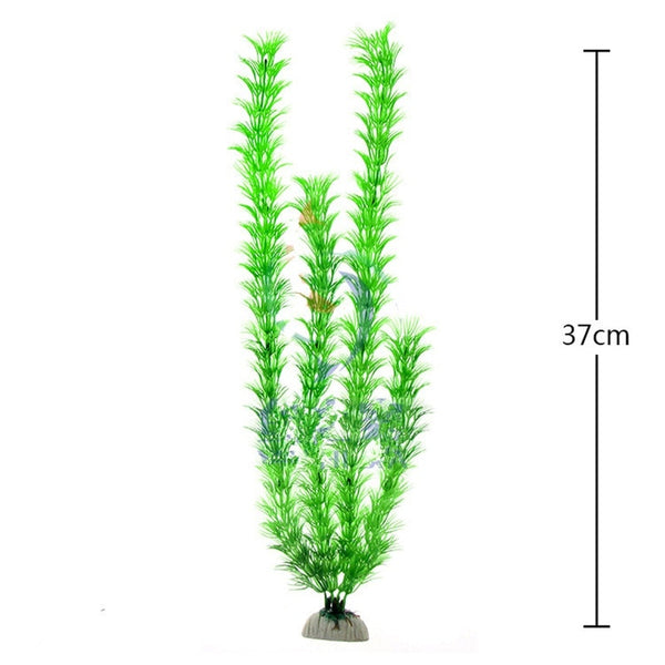 37CM Green Artificial Eco Friendly Plastic Aquarium Fake Water Plants Home Fsh Tank Decoration Accessories