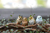 4PCS Owl Figurine Miniature Animal Figure Decoration Fairy Garden Aquarium Fish Tank Animal Statue Resin Craft