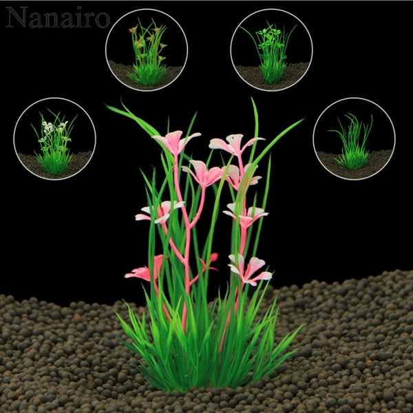 New 13cm Underwater Artificial Aquatic Plant Ornaments For Aquarium Fish Tank Green Water Grass Landscape Decoration