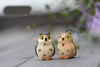 4PCS Owl Figurine Miniature Animal Figure Decoration Fairy Garden Aquarium Fish Tank Animal Statue Resin Craft