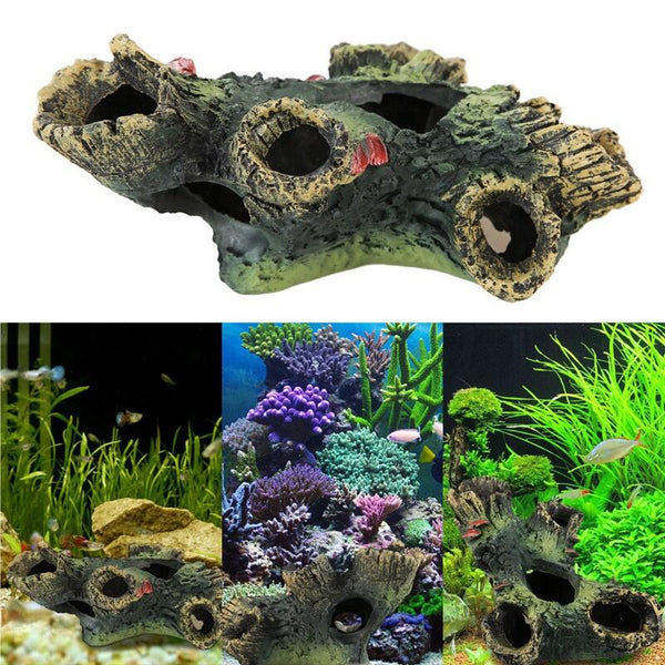 Resin Rockery Fish Tank Landscape Aquarium Decoration Rockery Mountain Hiding Cave Pet Supplies Ornament 1pc