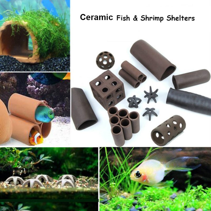 Ceramic Aquarium Decoration Fish Shrimps Shelter House Pottery Scorpion House Canister Simulation Stone Fish Tank Decor Great