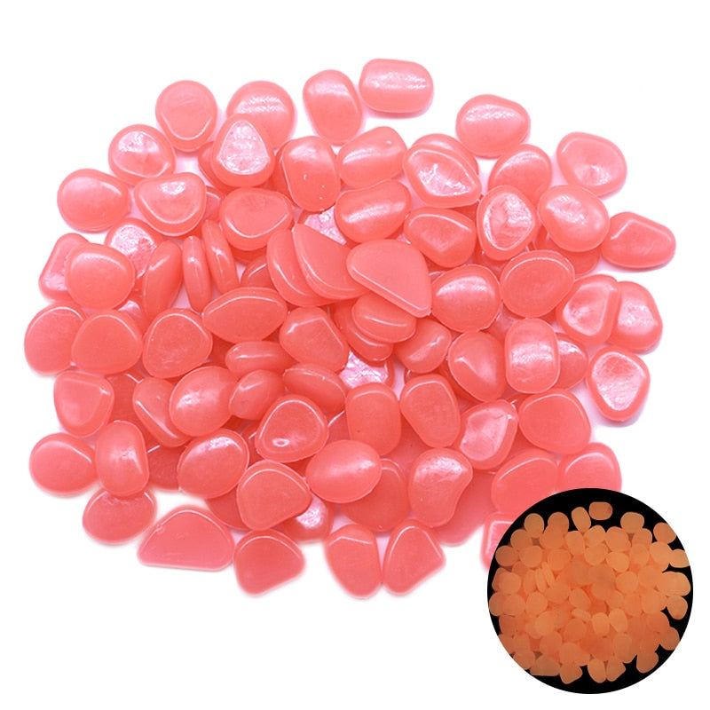 Luminous Stones Glow In The Dark Pebbles Glowing Stones for Outdoor Walkways Home Garden Yard Decor Fish Tank Pebble Rocks