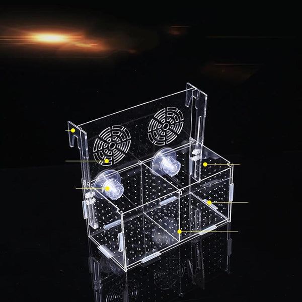 Fish Tank Aquarium Box Small Fish Isolation Net Tropical Fish Breeding Box Production Box Acrylic Aquarium Supplies 30X20X20CM
