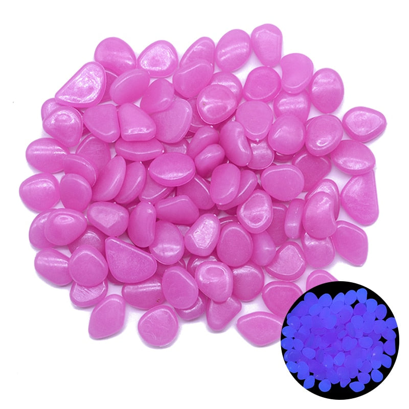 Luminous Stones Glow In The Dark Pebbles Glowing Stones for Outdoor Walkways Home Garden Yard Decor Fish Tank Pebble Rocks
