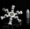 Stainless Steel Multi Way Aquarium CO2 Splitter Distributor Check Valve Solenoid Valve CO2 Regulator Rector Fish Tank Accessory