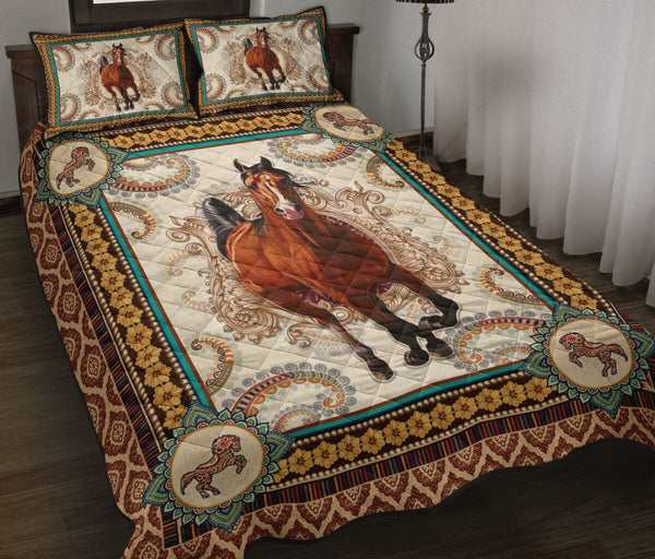 Horse Vt Classic QBS SKY Quilt Bed Set Bedroom Decoration Twin/Queen/King Size Bedding