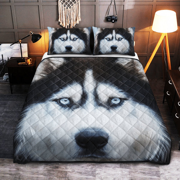 Husky Face QBS Comfortable High Quality Print Quilt Bedding Set Bedroom Decoration Twin/Queen/King Size Bedding