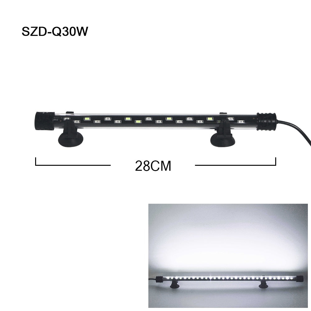 LED Aquarium Light Waterproof Fish Tank Light Aquatic Plant Light Submersible Underwater Clip Lamp Aquatic Decor