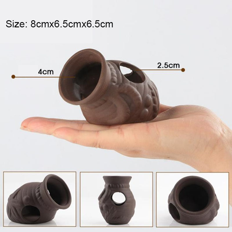 Ceramic Aquarium Decoration Fish Shrimps Shelter House Pottery Scorpion House Canister Simulation Stone Fish Tank Decor Great