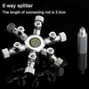 Stainless Steel Multi Way Aquarium CO2 Splitter Distributor Check Valve Solenoid Valve CO2 Regulator Rector Fish Tank Accessory