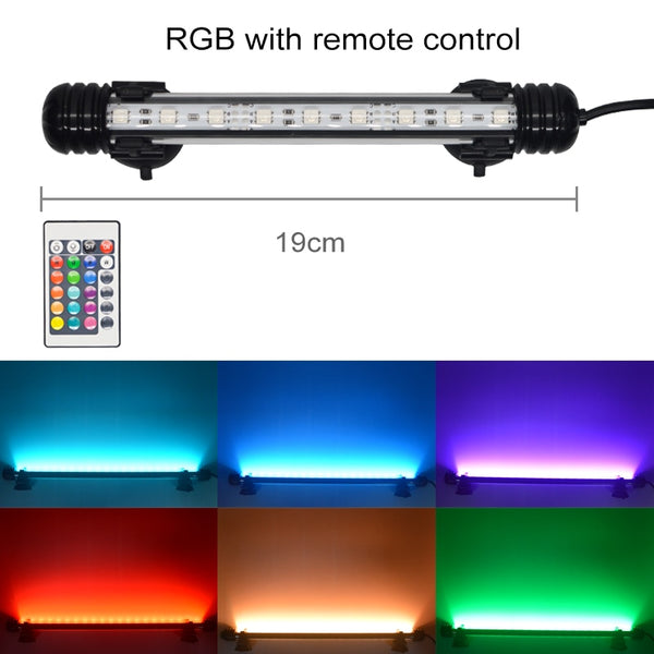 Aquarium Light LED Waterproof Fish Tank Lamp Underwater Submersible RGB Fish Lighting Aquarium Decor Plant 19-49CM 110v 220V