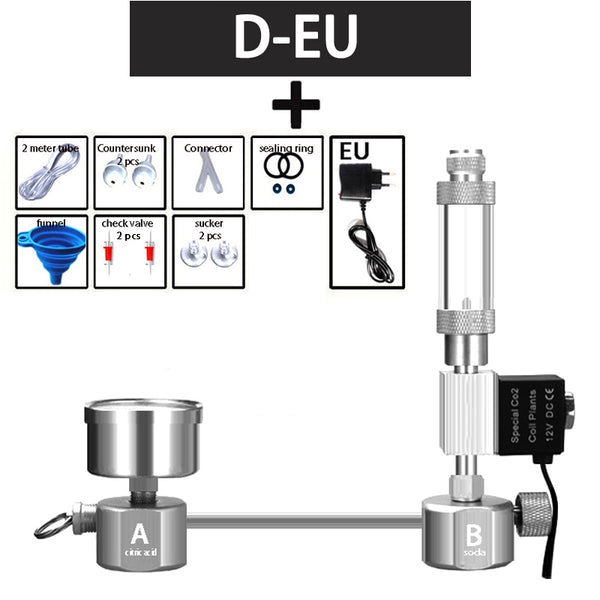 ZRDR Aquarium DIY CO2 generator system kit CO2 generator, bubble counter diffuser with solenoid valve,For / Aquatic plant growth