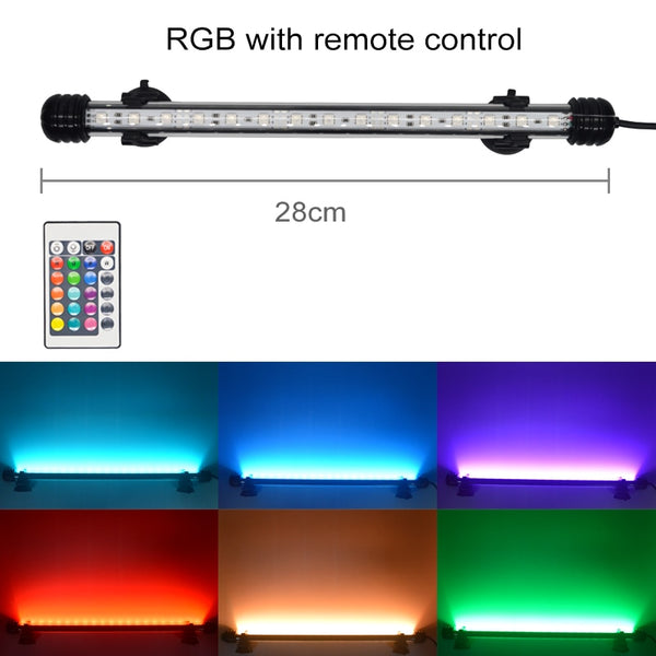 Aquarium Light LED Waterproof Fish Tank Lamp Underwater Submersible RGB Fish Lighting Aquarium Decor Plant 19-49CM 110v 220V