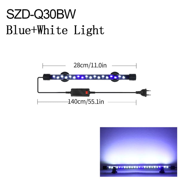 18-54CM Aquarium Light Fish Tank Submersible Light Lamp  Waterproof Underwater LED Lights Aquarium Lighting