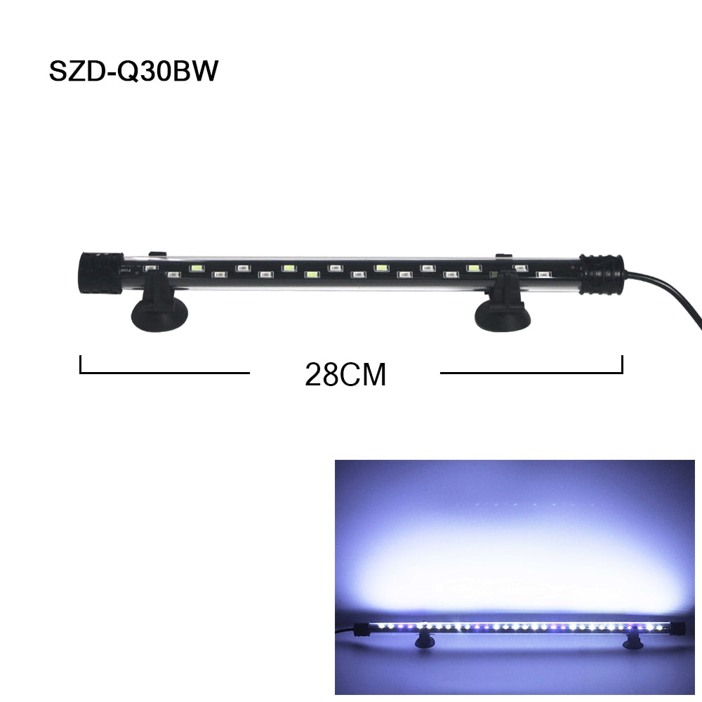 LED Aquarium Light Waterproof Fish Tank Light Aquatic Plant Light Submersible Underwater Clip Lamp Aquatic Decor