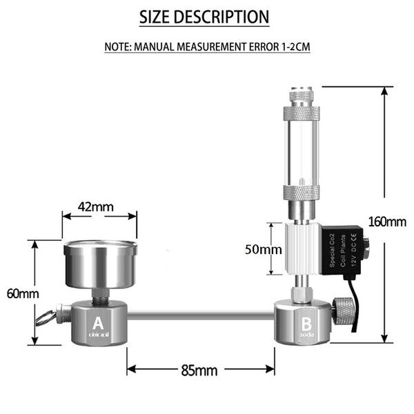 ZRDR Aquarium DIY CO2 generator system kit CO2 generator, bubble counter diffuser with solenoid valve,For / Aquatic plant growth