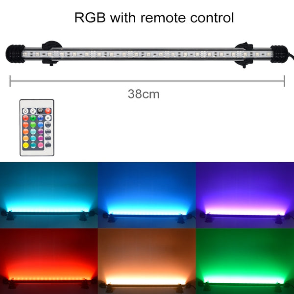 Aquarium Light LED Waterproof Fish Tank Lamp Underwater Submersible RGB Fish Lighting Aquarium Decor Plant 19-49CM 110v 220V