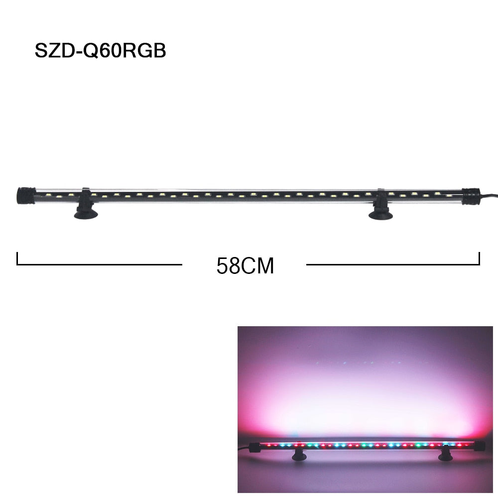 LED Aquarium Light Waterproof Fish Tank Light Aquatic Plant Light Submersible Underwater Clip Lamp Aquatic Decor