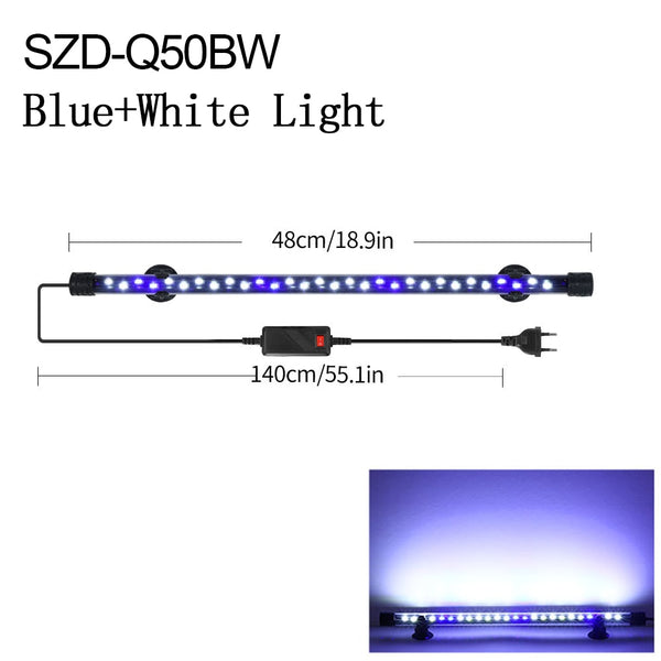 18-54CM Aquarium Light Fish Tank Submersible Light Lamp  Waterproof Underwater LED Lights Aquarium Lighting