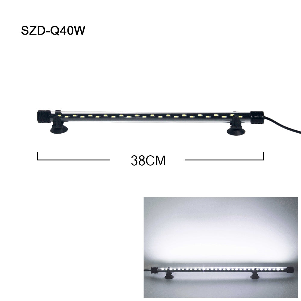 LED Aquarium Light Waterproof Fish Tank Light Aquatic Plant Light Submersible Underwater Clip Lamp Aquatic Decor