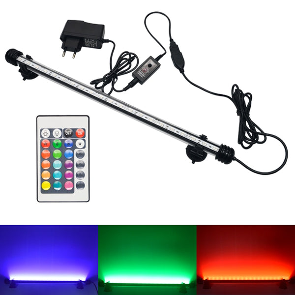 Aquarium Light LED Waterproof Fish Tank Lamp Underwater Submersible RGB Fish Lighting Aquarium Decor Plant 19-49CM 110v 220V