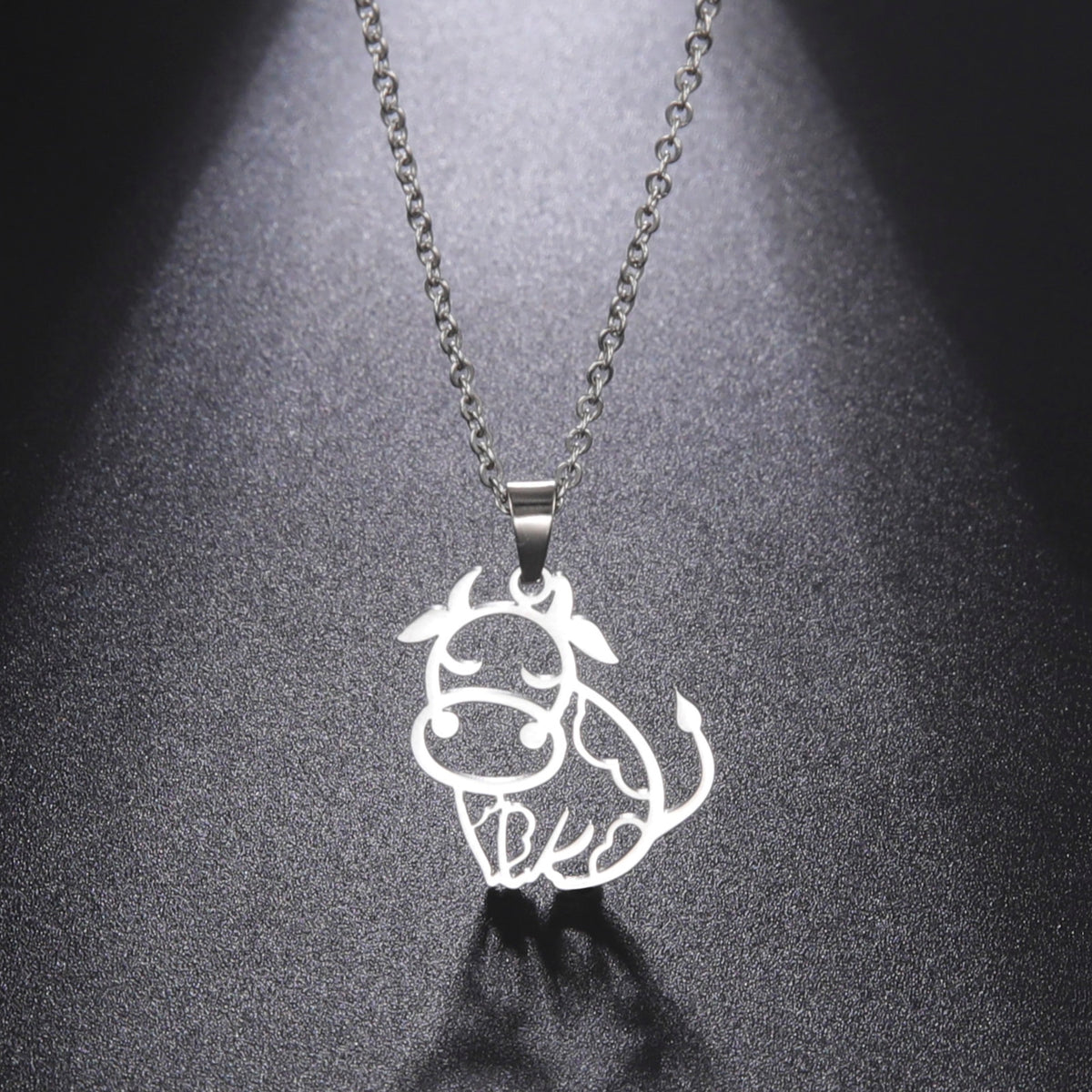 Cow Pendant Stainless Steel Necklace
