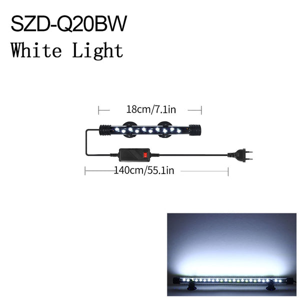 18-54CM Aquarium Light Fish Tank Submersible Light Lamp  Waterproof Underwater LED Lights Aquarium Lighting