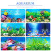 Aquarium Landscape Sticker Poster Fish Tank 3D Background Sticker Double-sided Ocean Sea Plants Aquarium Decor Accessories