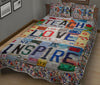 Teacher License Plates QBS Comfortable Quilt Bedding Set Bedroom Decoration Twin/Queen/King Size Bedding