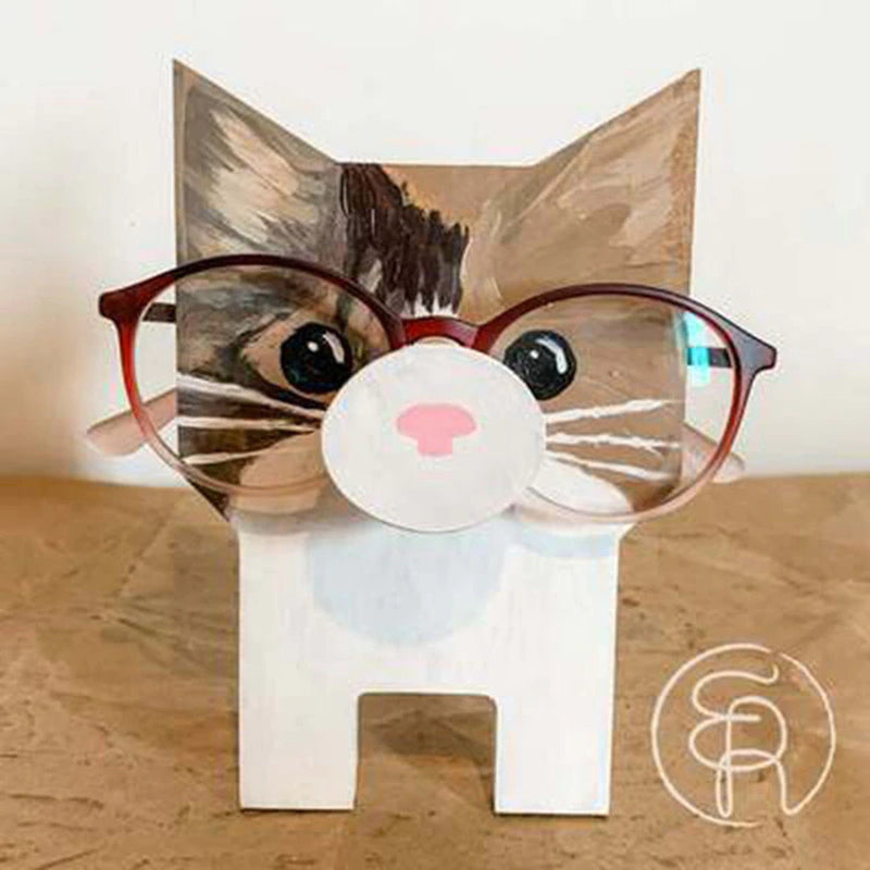 1 Pc Animal Glasses Rack Cute 3D Animal Wood Carvings Sunglass Display Rack Shelf Eyeglasses Show Stand Jewelry Holder Showcase
