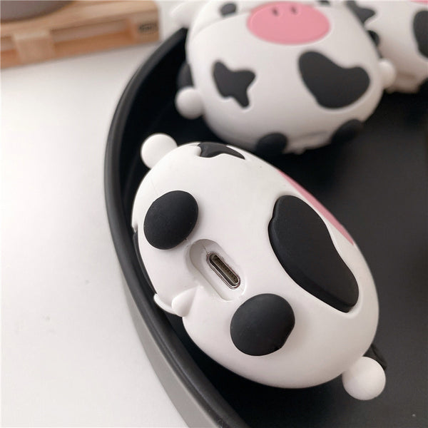 Cartoon Sitting Cow Headphone Cover For Wireless Bluetooth Silicone 1 2 Generation Protective Shell