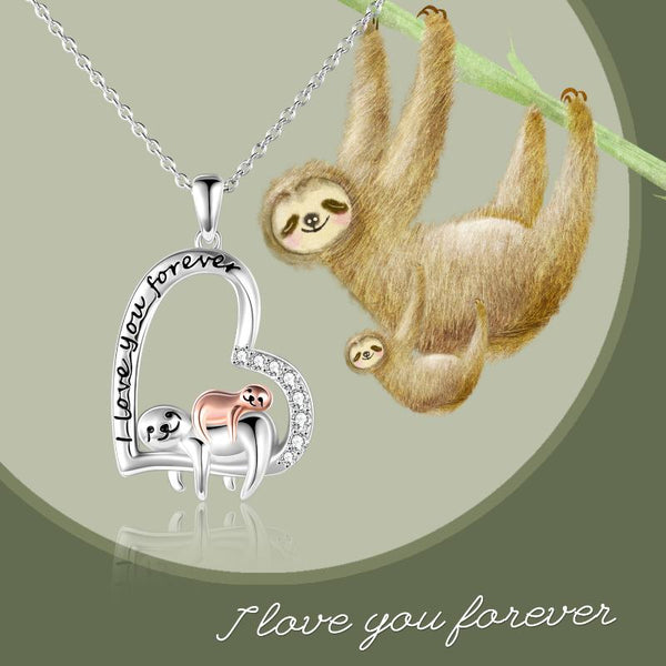 Sloth Necklace for Mom Women Girls Sloth Jewelry Gifts