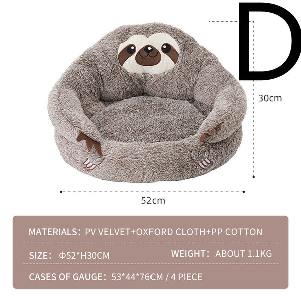 Sloth Pet Nest Plus Velvet Warm Plush Sofa