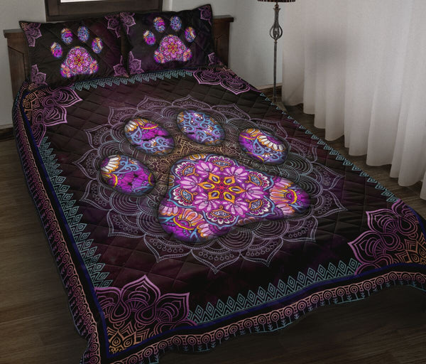 Dog Love Mandala QBS Comfy Funny Bed Quilt Bed Set Quilt Bedding Set Bedroom Decoration Twin/Queen/King Size Bedding