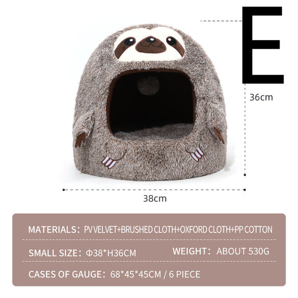 Sloth Pet Nest Plus Velvet Warm Plush Sofa