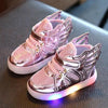 Children Baby Luminous Shoes Boys Girls Flying Wing Light Up Colorful Glowing Sneakers Kids Leisure Sports Christmas Halloween