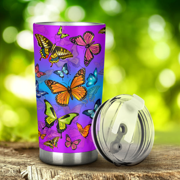 Butterfly Tumbler - Butterfly Stainless Steel Tumbler