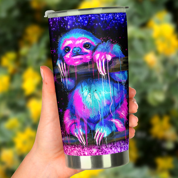 Sloth Art Tumbler - Love Sloth Art Stainless Steel Tumbler