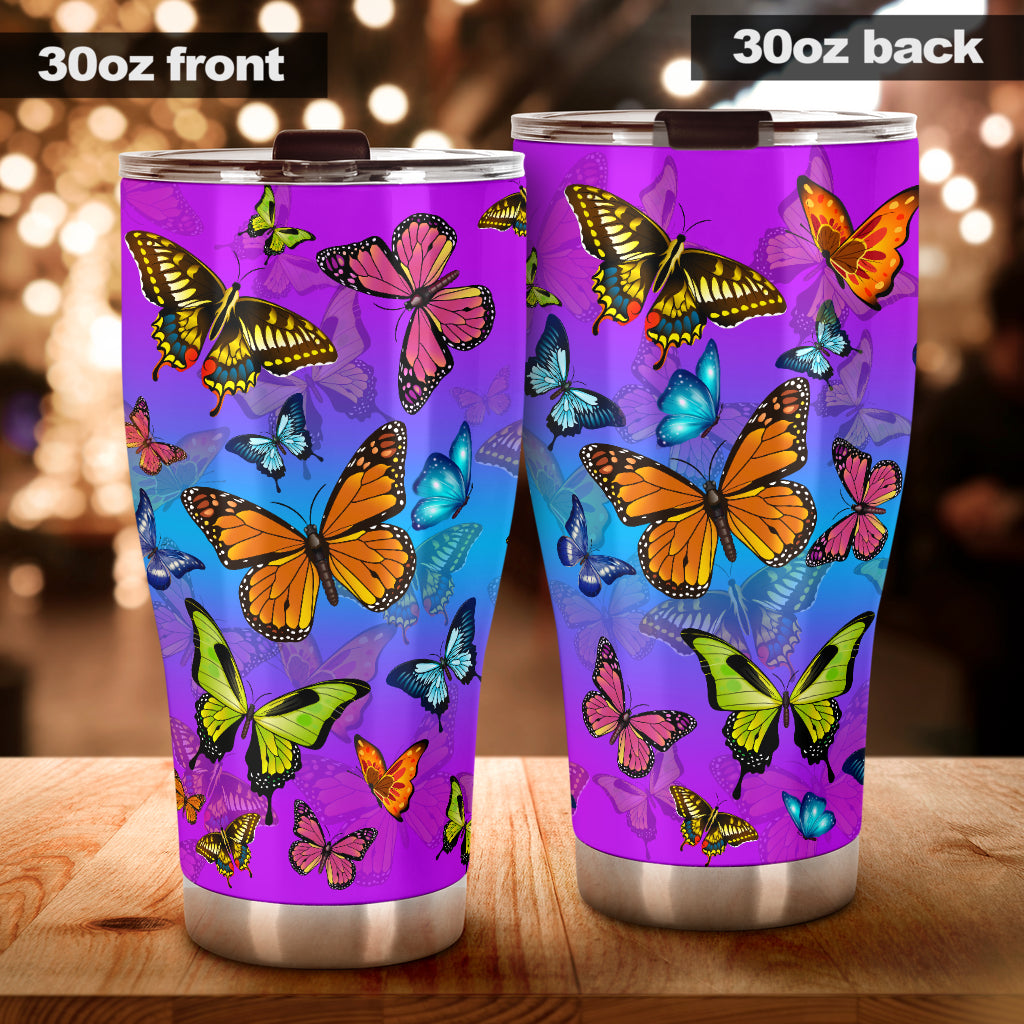 Butterfly Tumbler - Butterfly Stainless Steel Tumbler