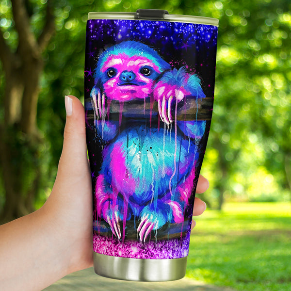 Sloth Art Tumbler - Love Sloth Art Stainless Steel Tumbler