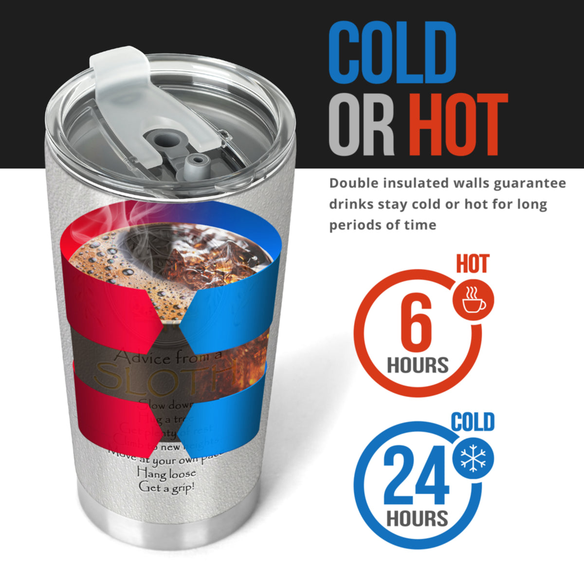 Sloth Tumbler - Love Sloth Stainless Steel Tumbler