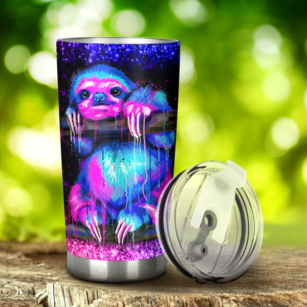 Sloth Art Tumbler - Love Sloth Art Stainless Steel Tumbler